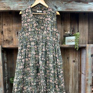 Natural Life Floral Button Front Amelia Dress Sz XL